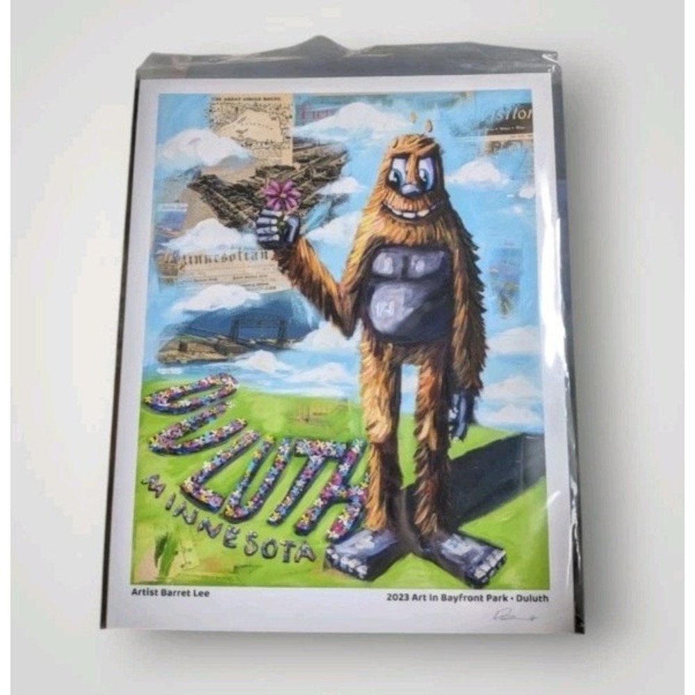Signed Art Print Yeti Barret Lee Duluth In The Bayfront Park Limited Edition MN